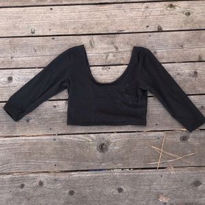 nasty gal black crop top